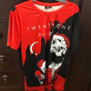 Twenty One Pilots Red Graphic T-Shirt